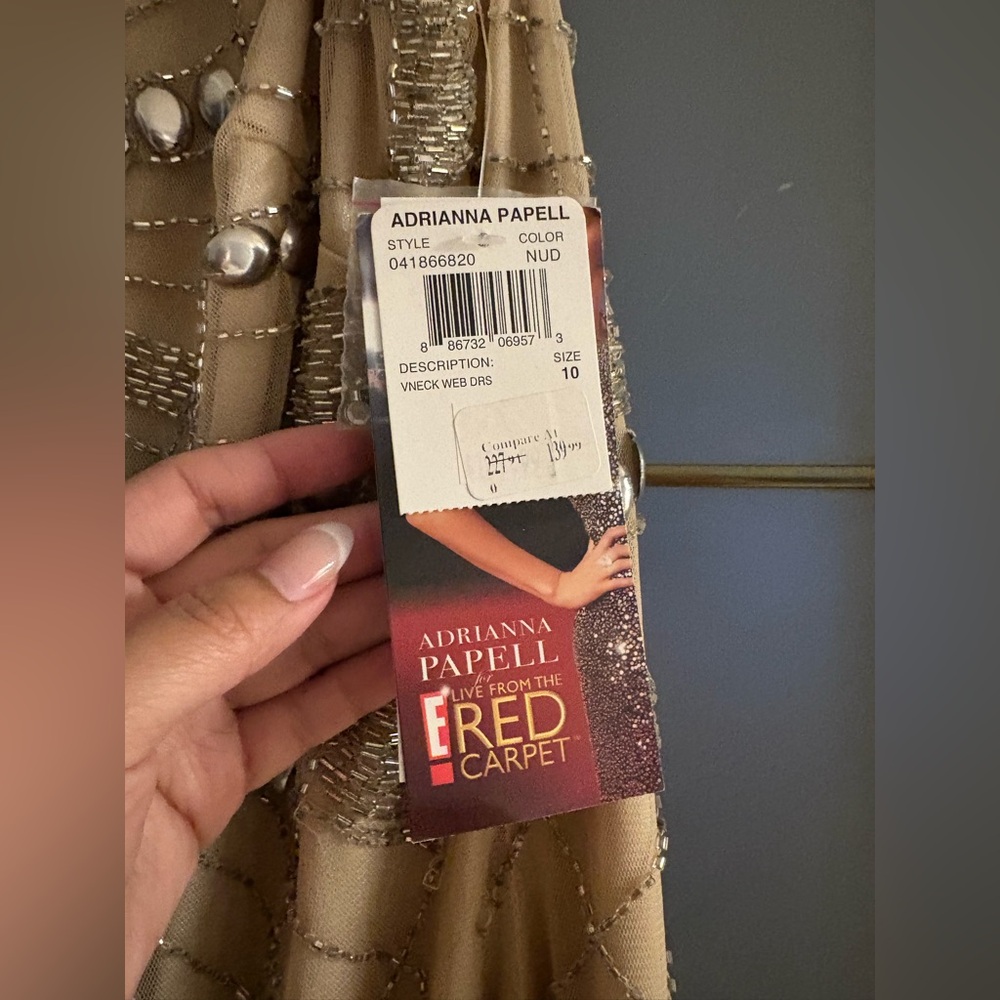 NWT Adrianna Papell Gold and Silver Sequin Mini Dress - Picture 6 of 8